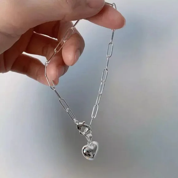 925 Silver Heart Charm Bracelet - Picture 2 of 4